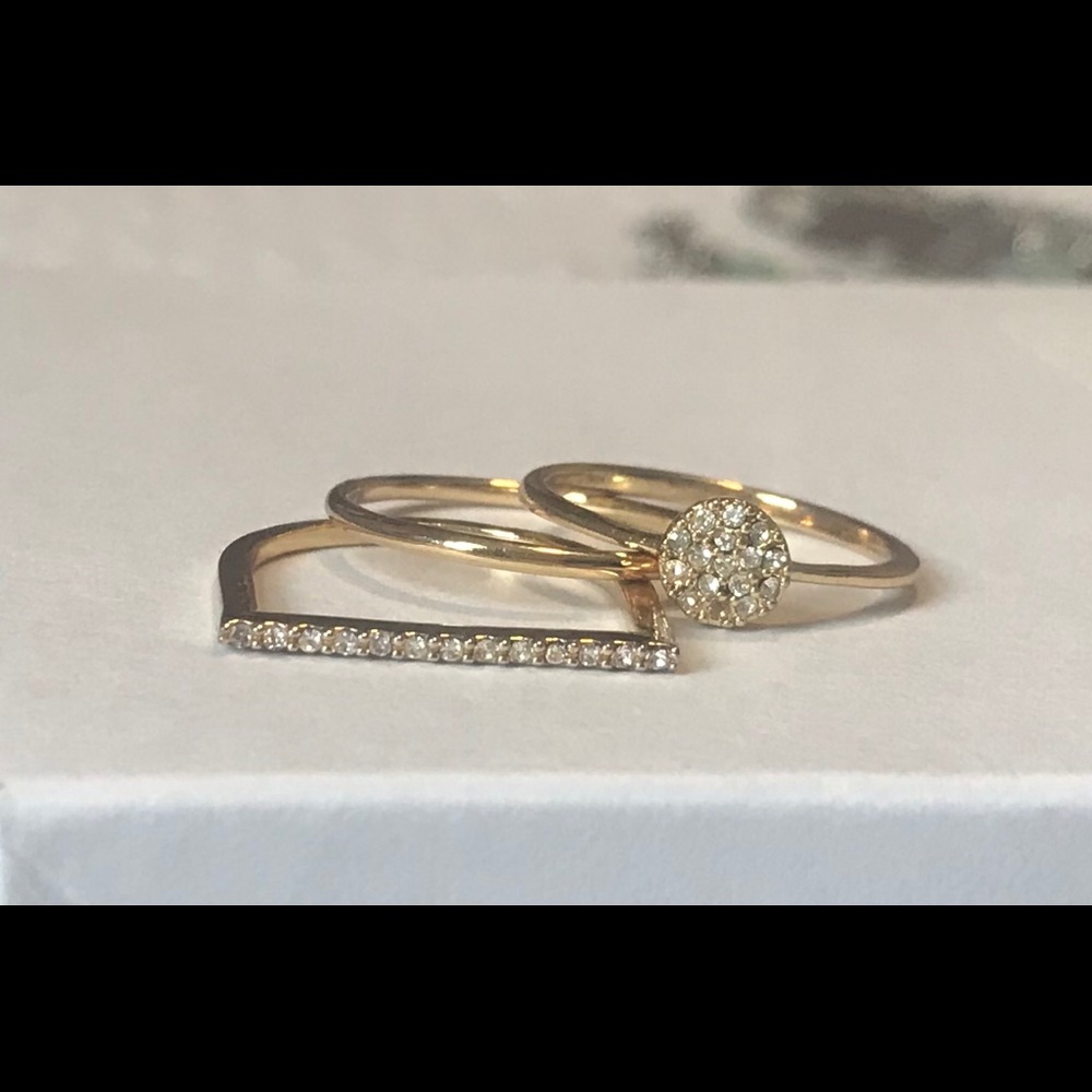 ANN TAYLOR LOFT 3 PIECE RING SET